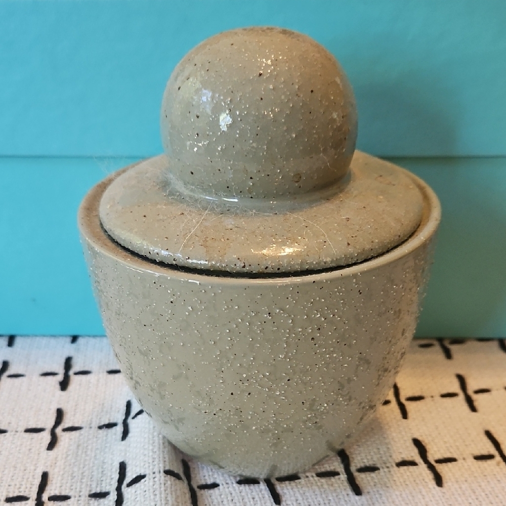 Studio McGee Speckled Cream Ceramic Lidded Accent Jar